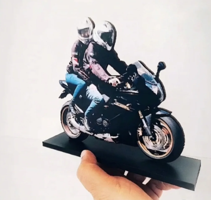 Troféu-maquete em MDF de uma moto